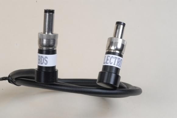 BDS Right Angle Locking DC Coax to Lectrosonics Right Angle Locking