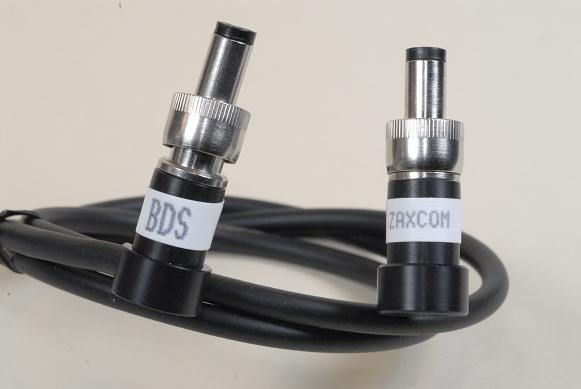 BDS Right angle Locking DC Coax to Right Angle Locking DC Coax to Zaxcom Recievers